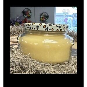 Tyler Candle Company Fearless 22 oz Large 2 Wick Jar Candle Leopard Print Lid